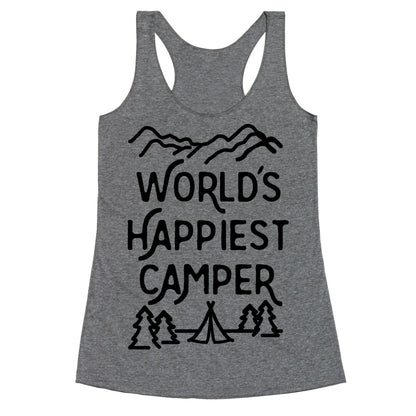 World's Happiest Camper Racerback Tank