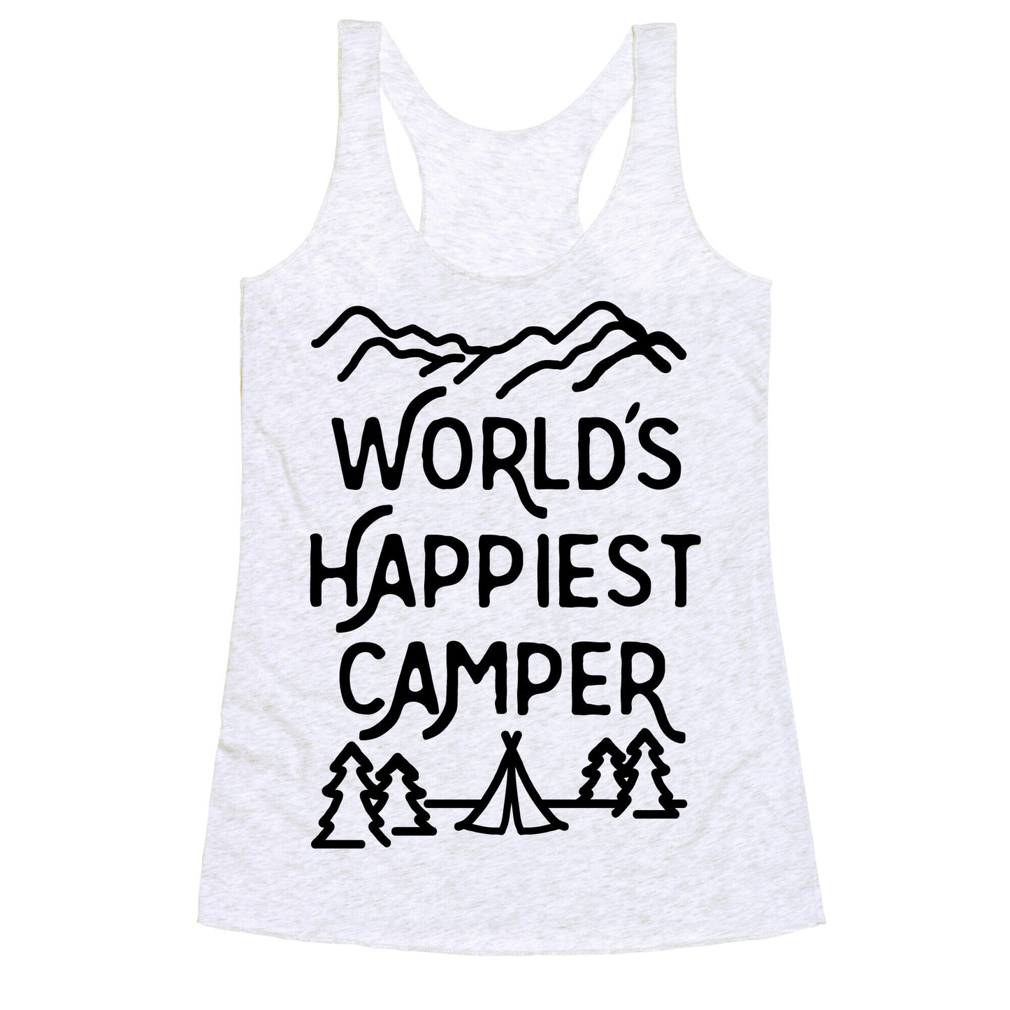 World's Happiest Camper Racerback Tank
