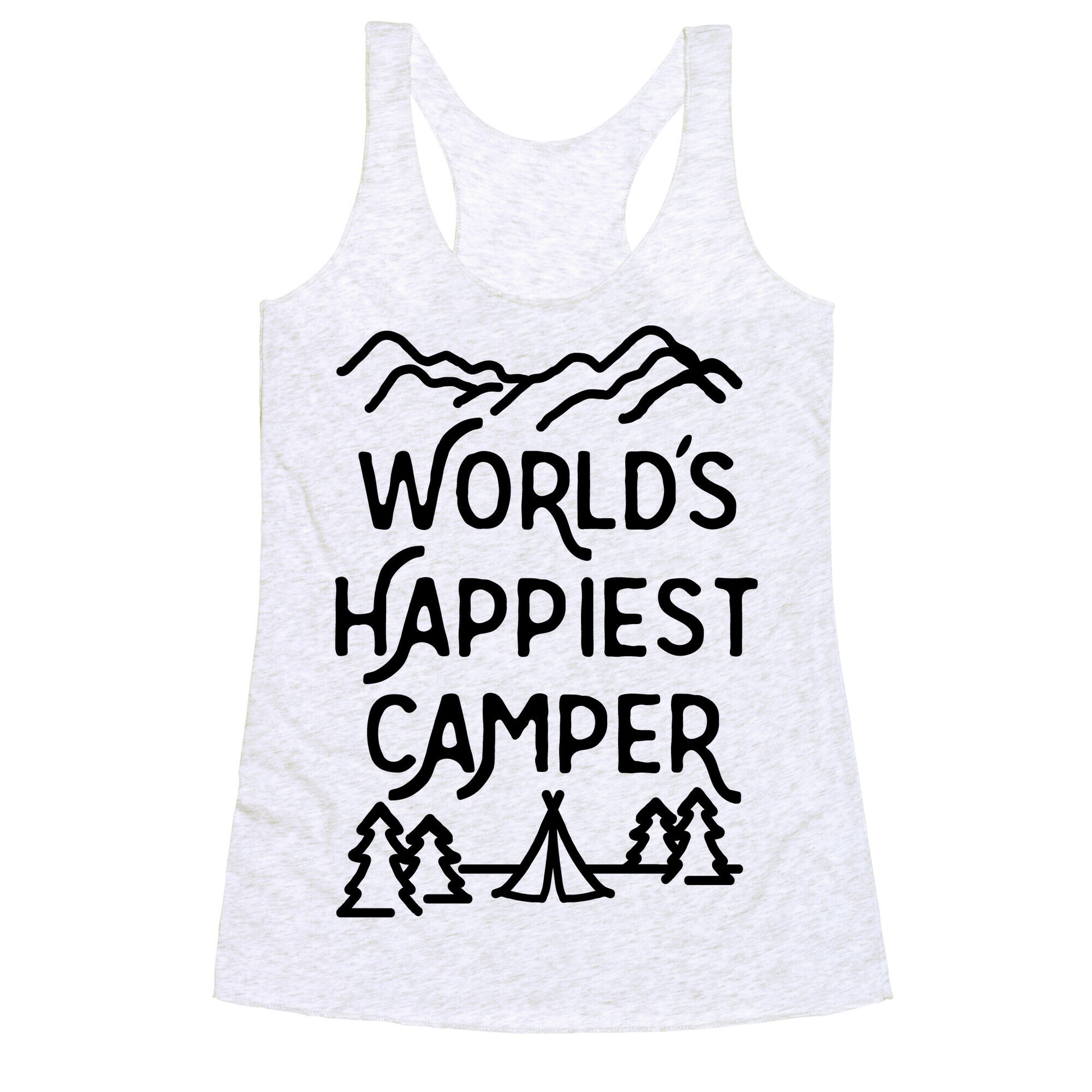 World's Happiest Camper Racerback Tank