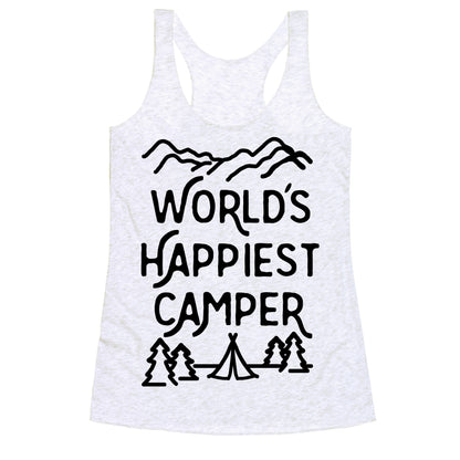 World's Happiest Camper Racerback Tank