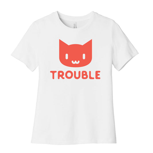 Trouble Cat Women's Cotton Tee
