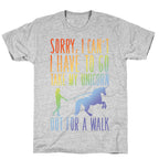 I Have To Take My Unicorn Out For A Walk White Print T-Shirt