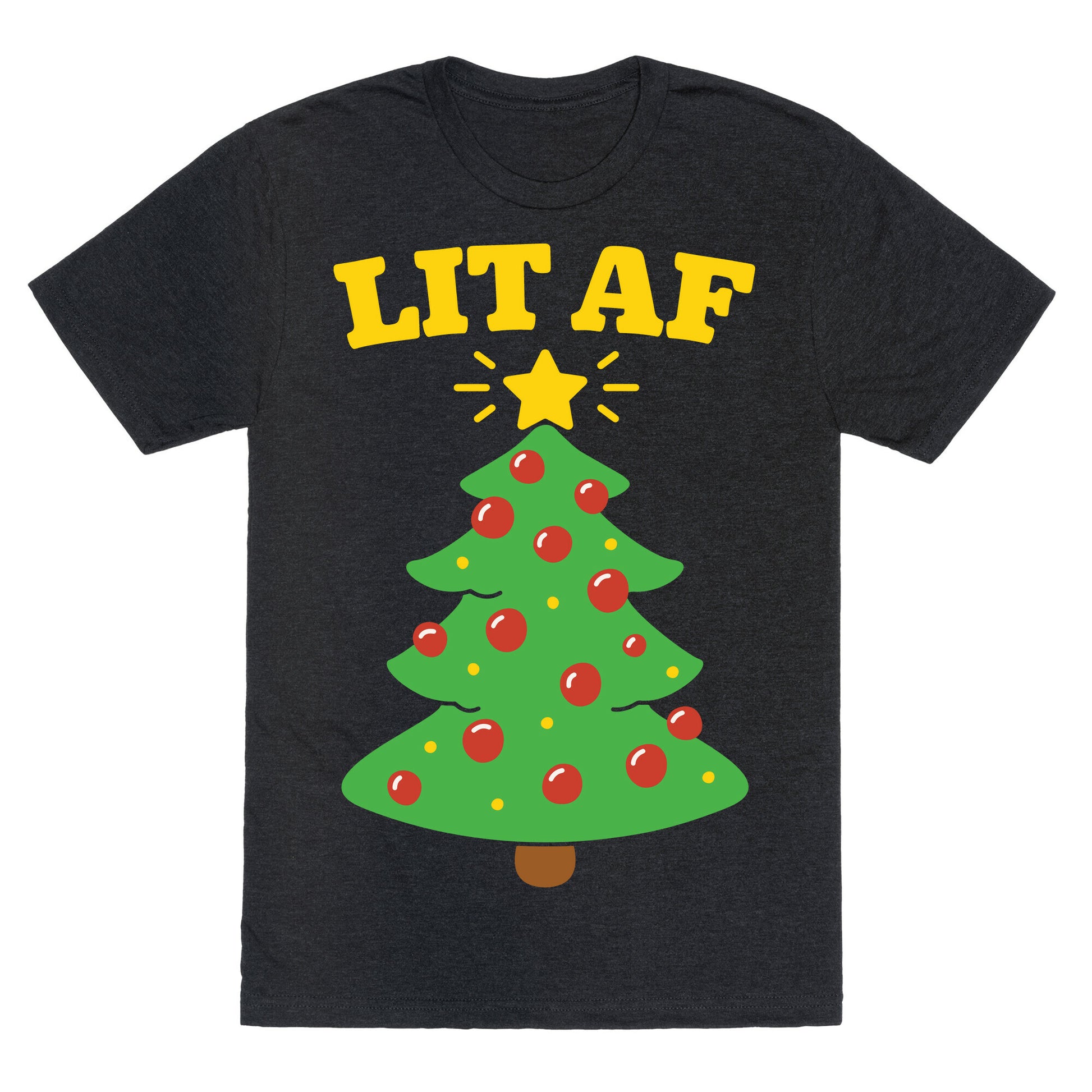 Lit Af White Print Unisex Triblend Tee