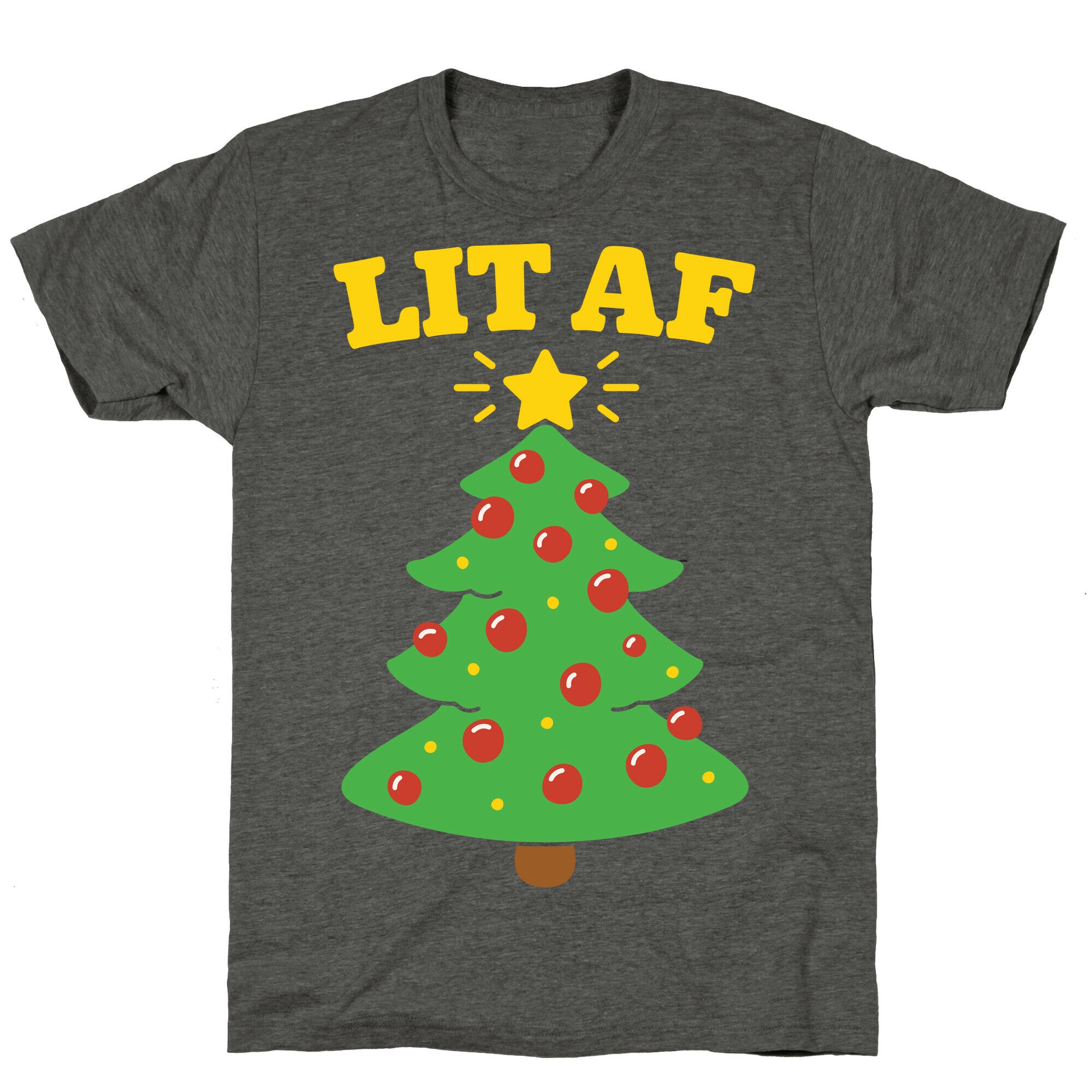 Lit Af White Print Unisex Triblend Tee