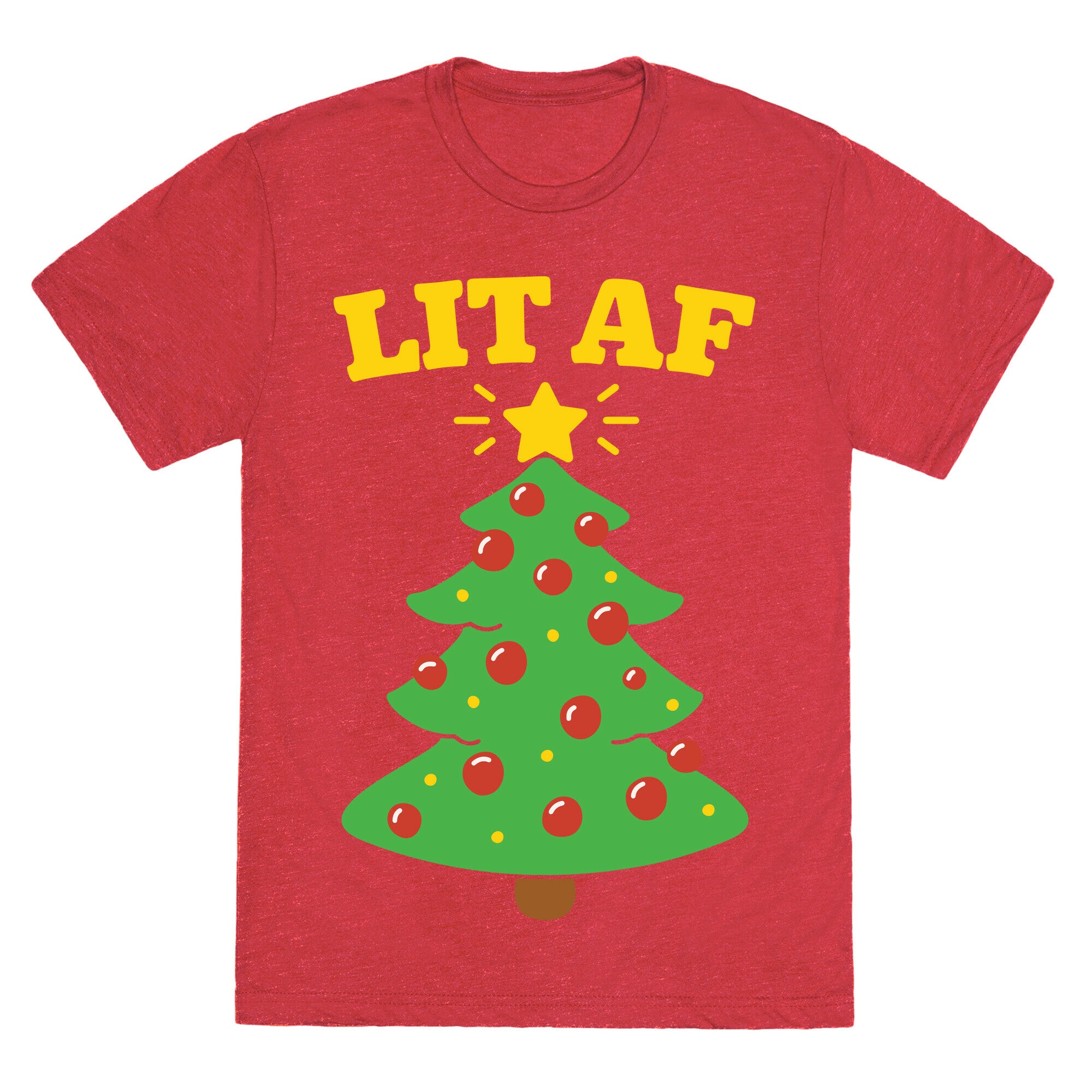 Lit Af White Print Unisex Triblend Tee