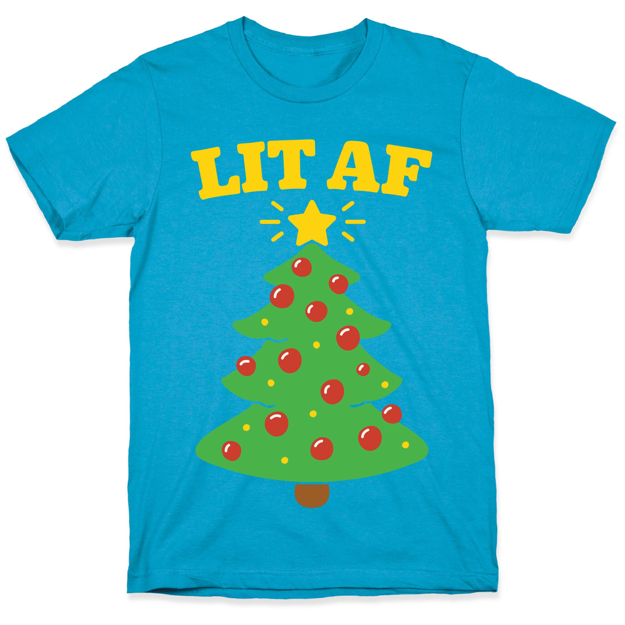 Lit Af White Print Unisex Triblend Tee
