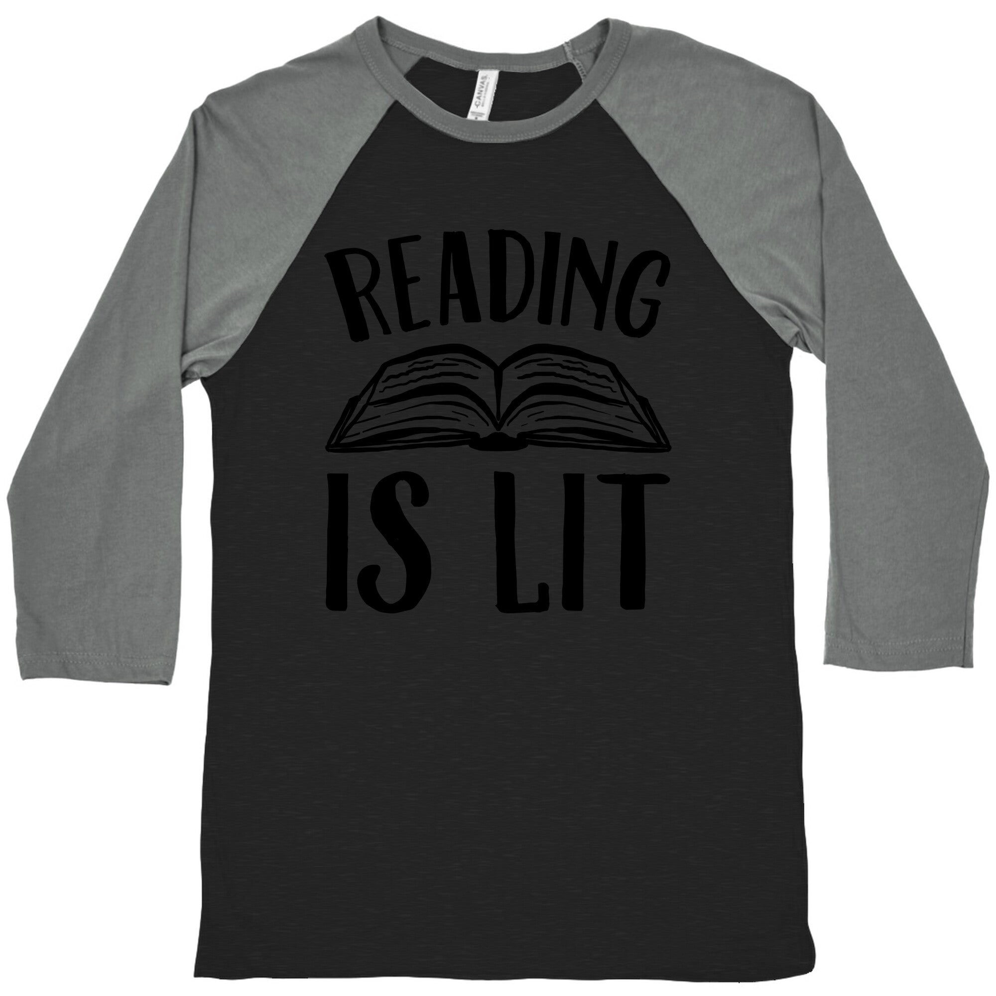 Reading Is Lit Baseball Tee