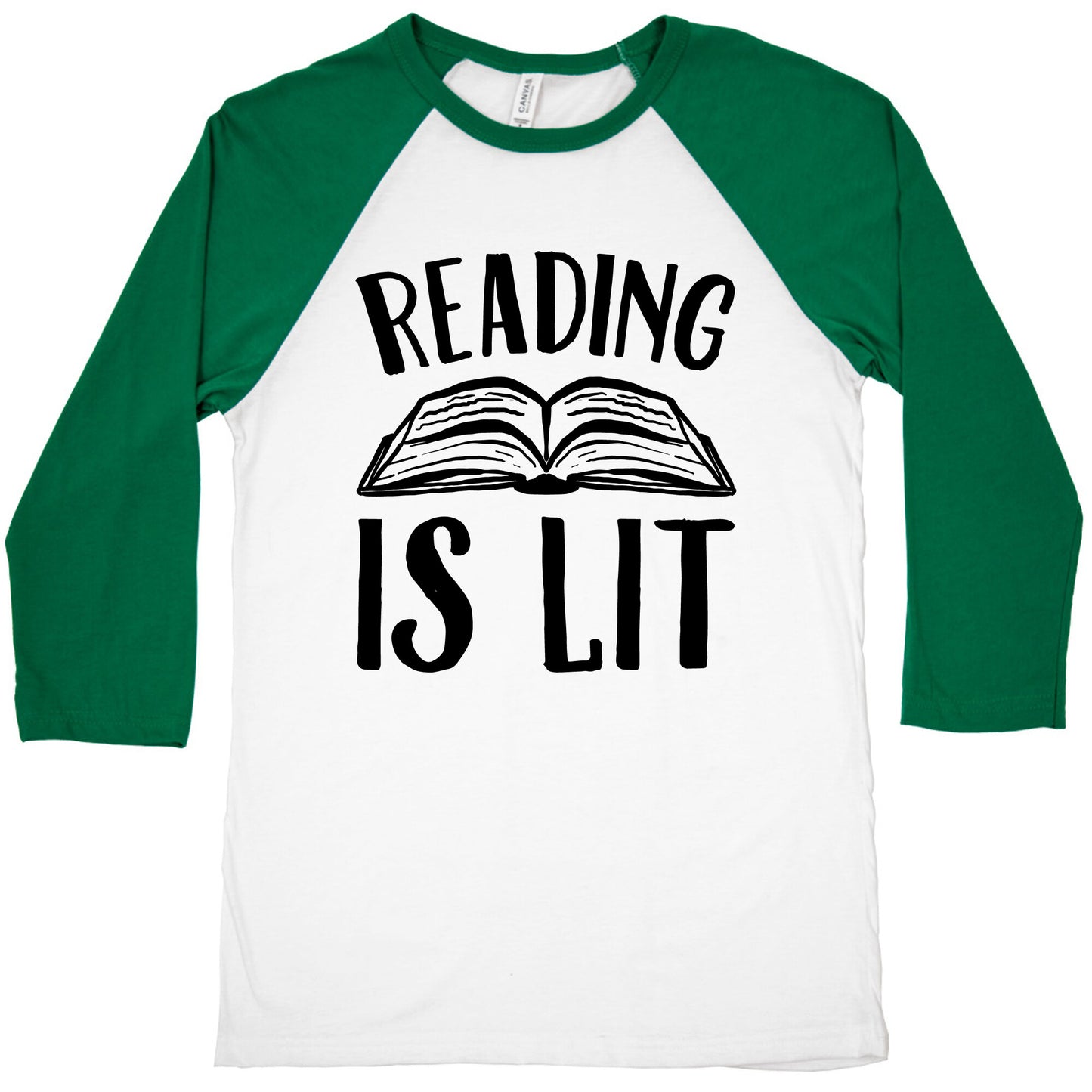 Reading Is Lit Baseball Tee