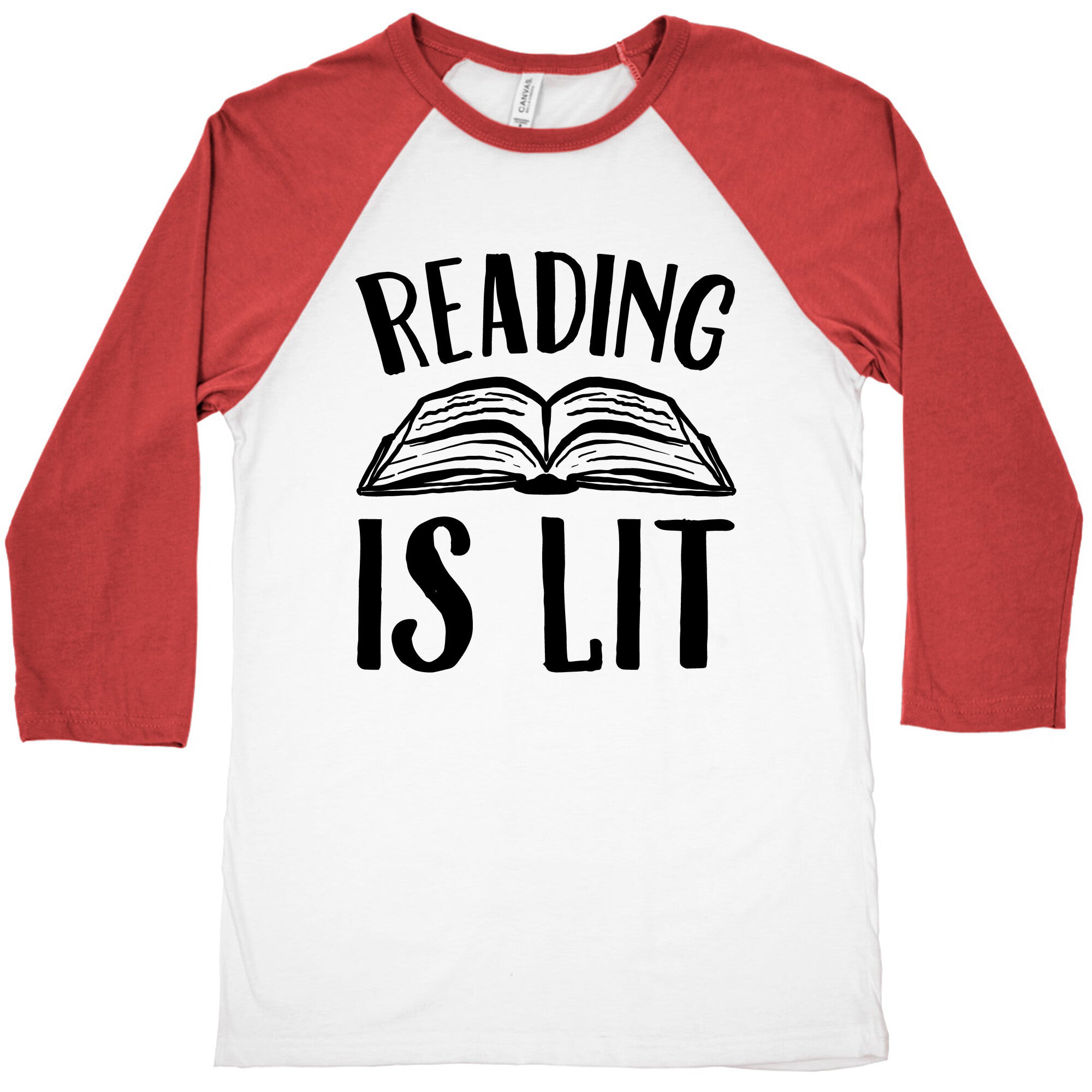 Reading Is Lit Baseball Tee