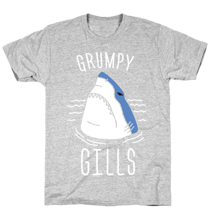Grumpy Gills Shark (White) T-Shirt