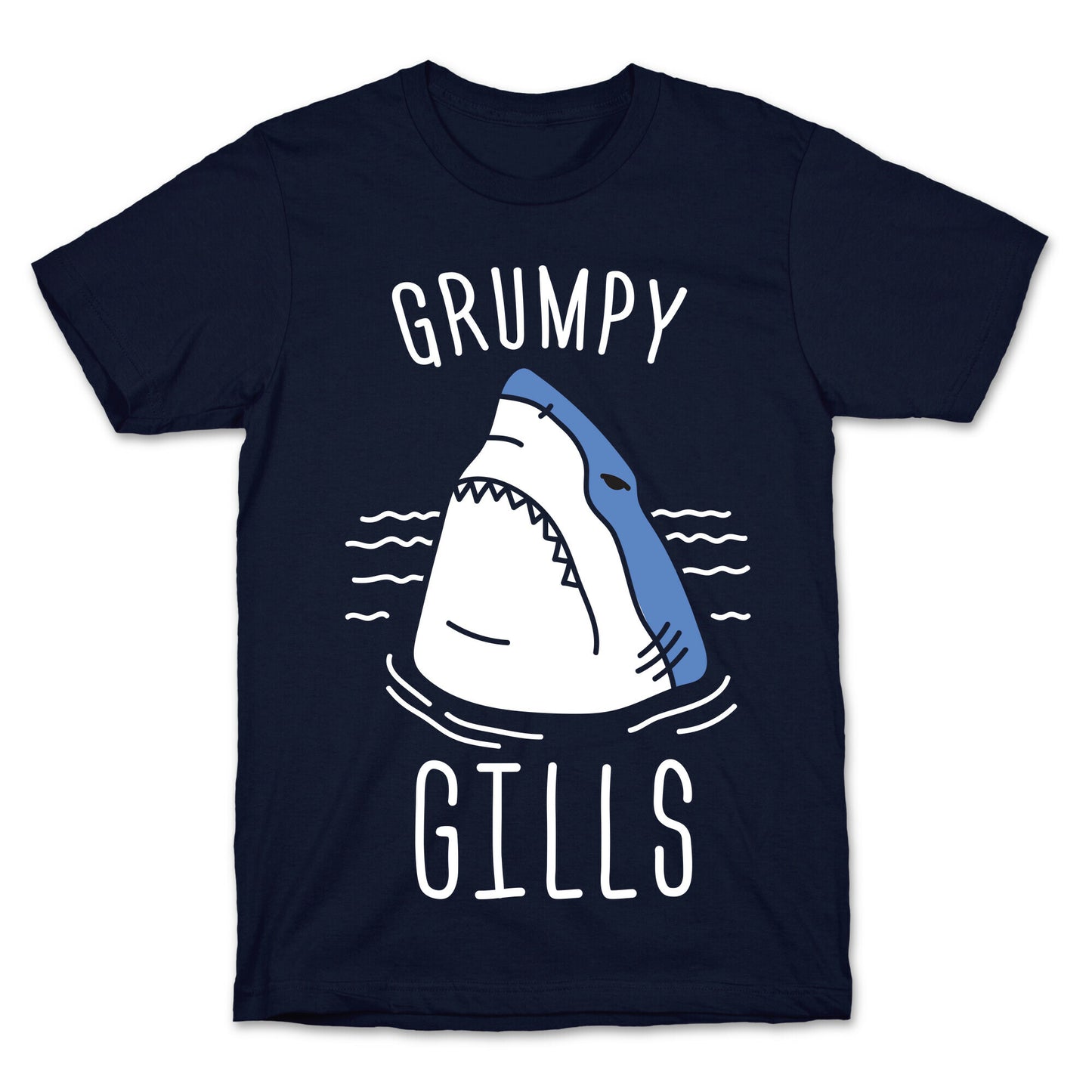 Grumpy Gills Shark (White) T-Shirt