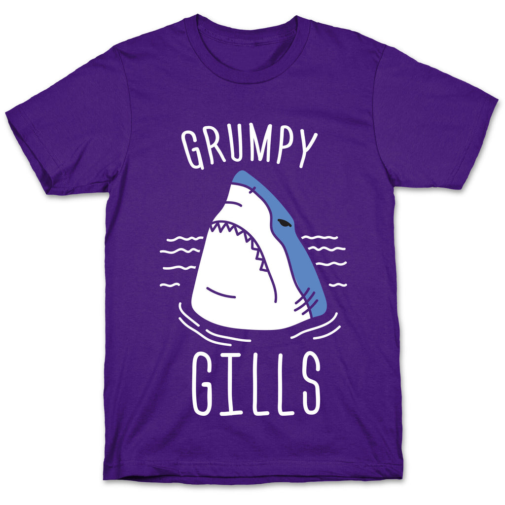 Grumpy Gills Shark (White) T-Shirt