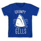 Grumpy Gills Shark (White) T-Shirt