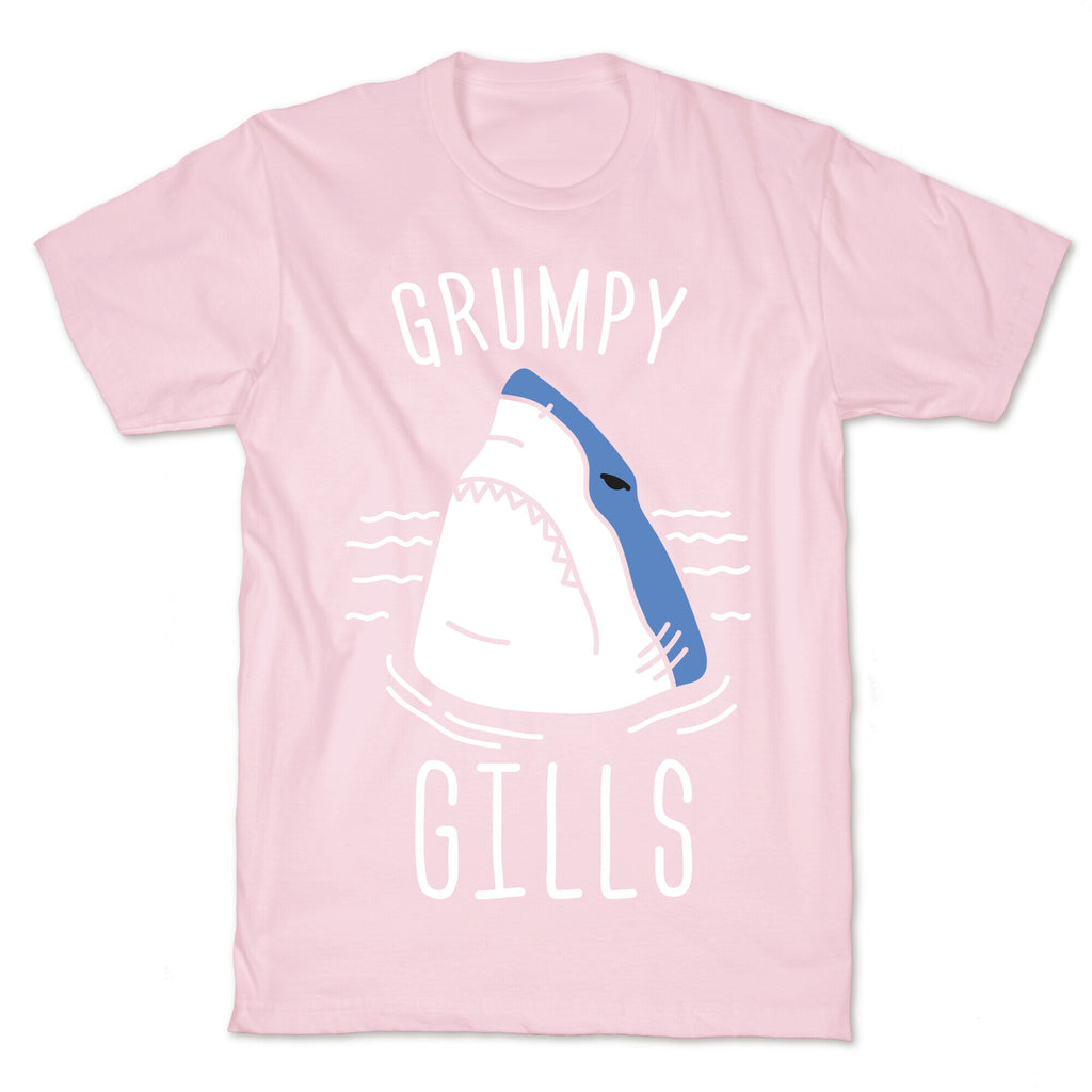 Grumpy Gills Shark (White) T-Shirt