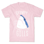 Grumpy Gills Shark (White) T-Shirt