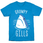 Grumpy Gills Shark (White) T-Shirt