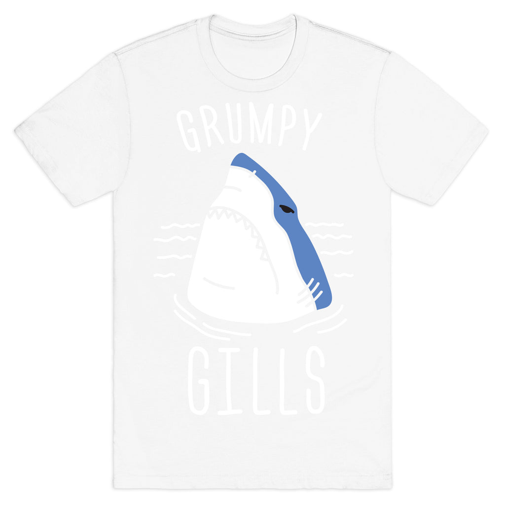Grumpy Gills Shark (White) T-Shirt