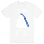 Grumpy Gills Shark (White) T-Shirt
