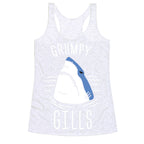 Grumpy Gills Shark (White) Racerback Tank