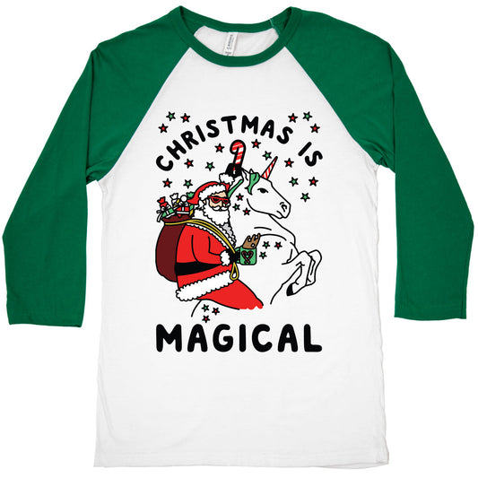 Christmas Is Magical Baseball Tee