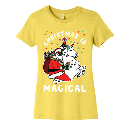 Christmas Is Magical White Women's Cotton Tee