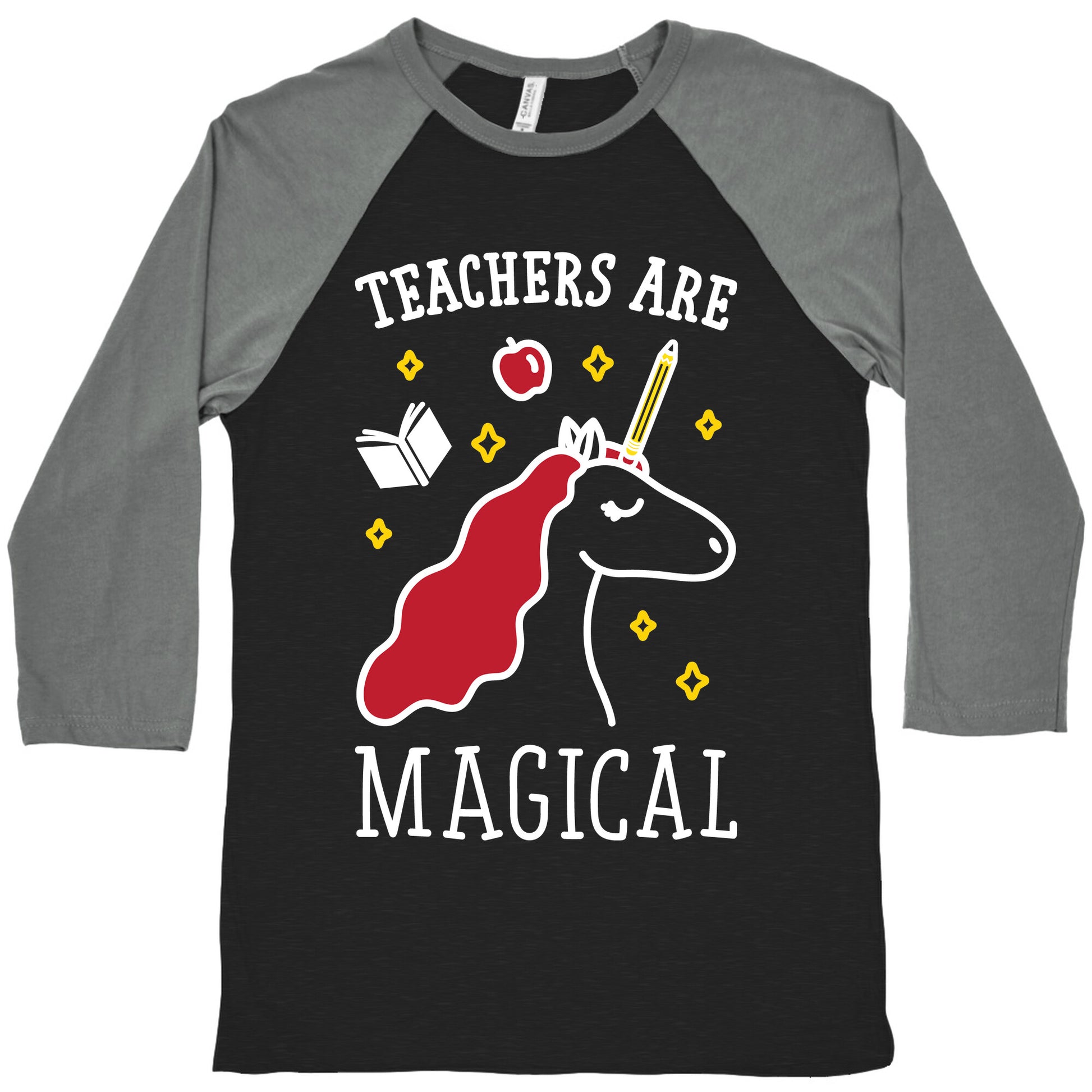 Teachers Are Magical (White) Baseball Tee