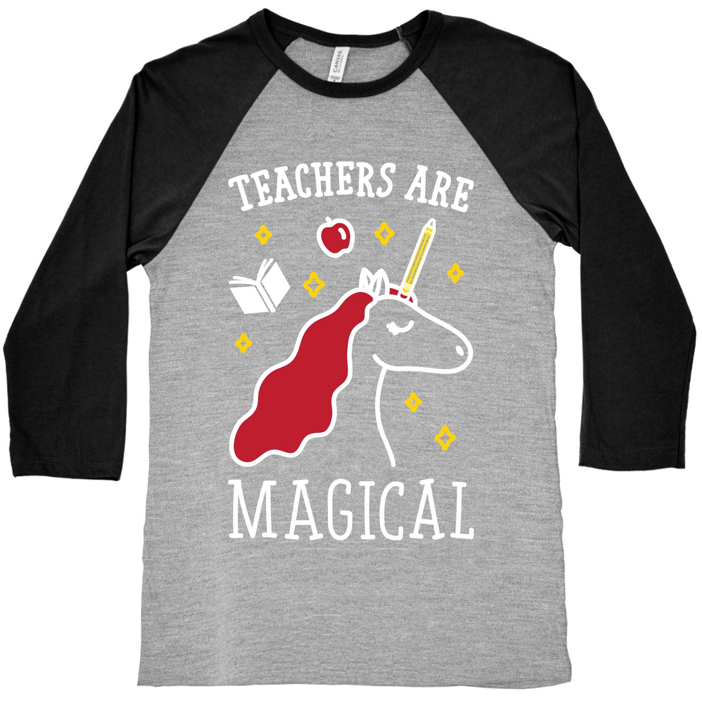 Teachers Are Magical (White) Baseball Tee