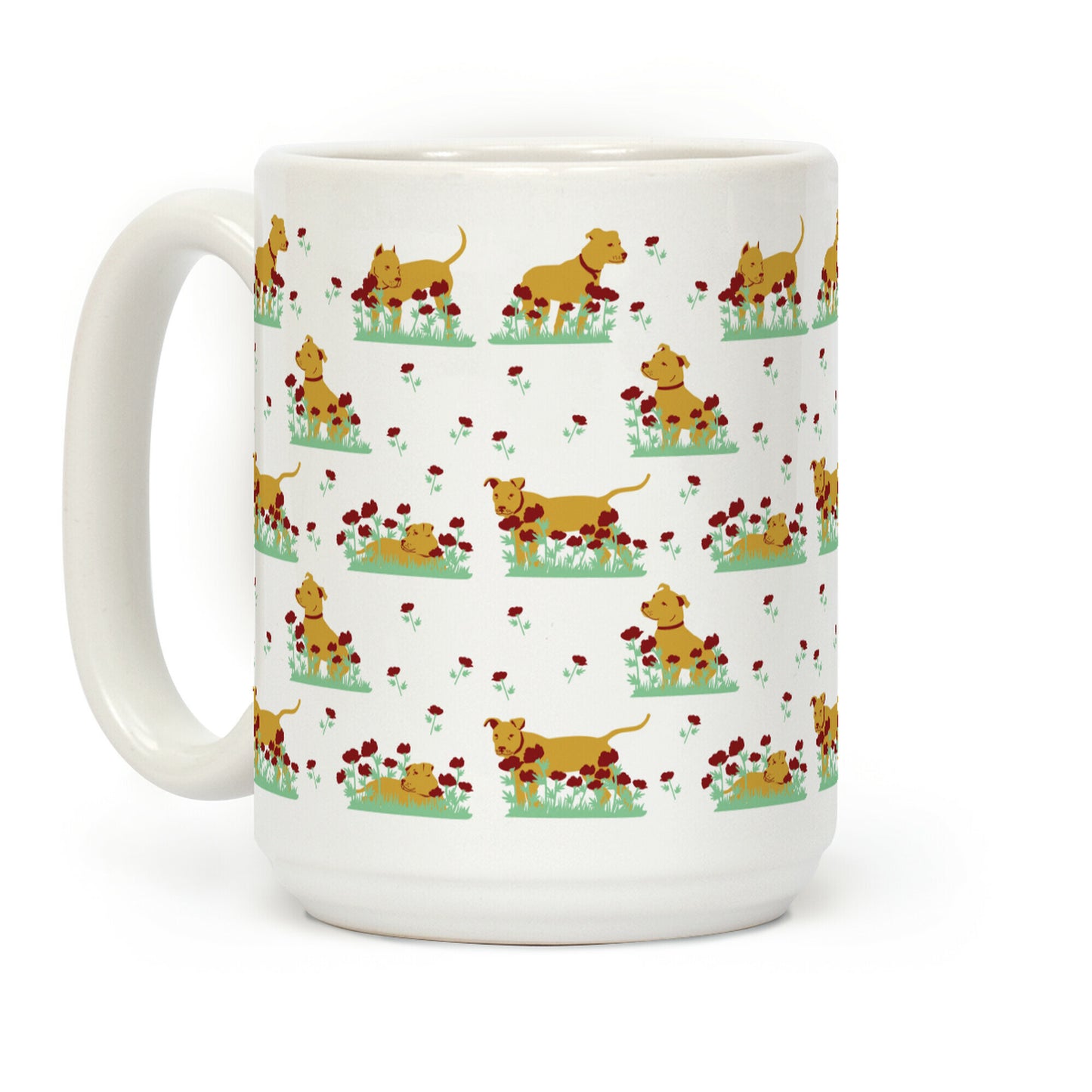 Pit Bulls and Poppies Coffee Mug