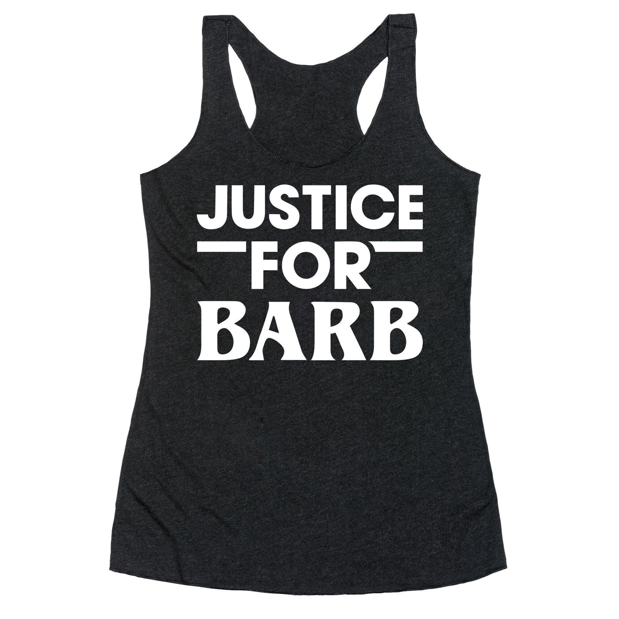Justice For Barb (White) Racerback Tank
