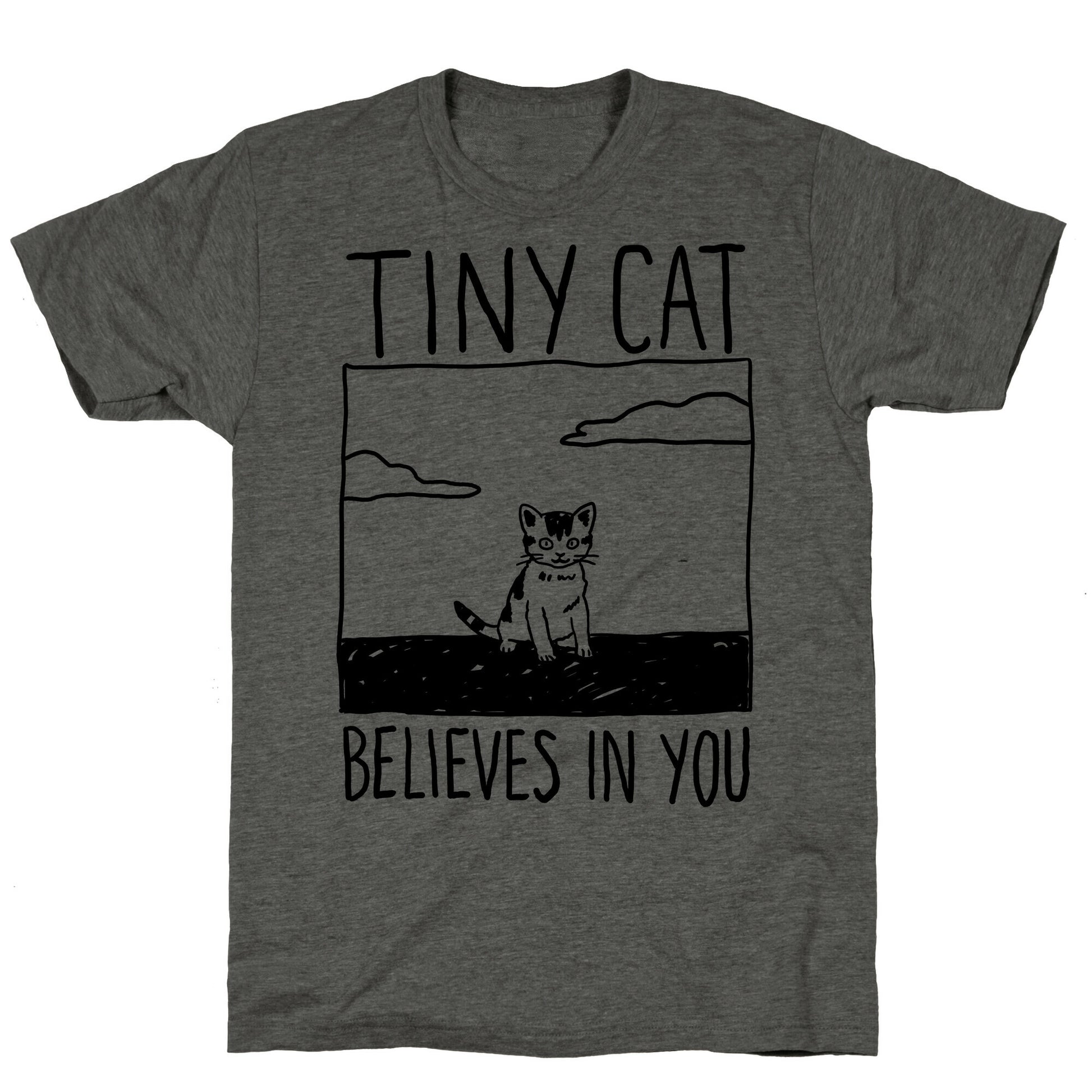 Tiny Cat Believes In You Unisex Triblend Tee