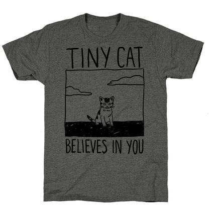 Tiny Cat Believes In You Unisex Triblend Tee