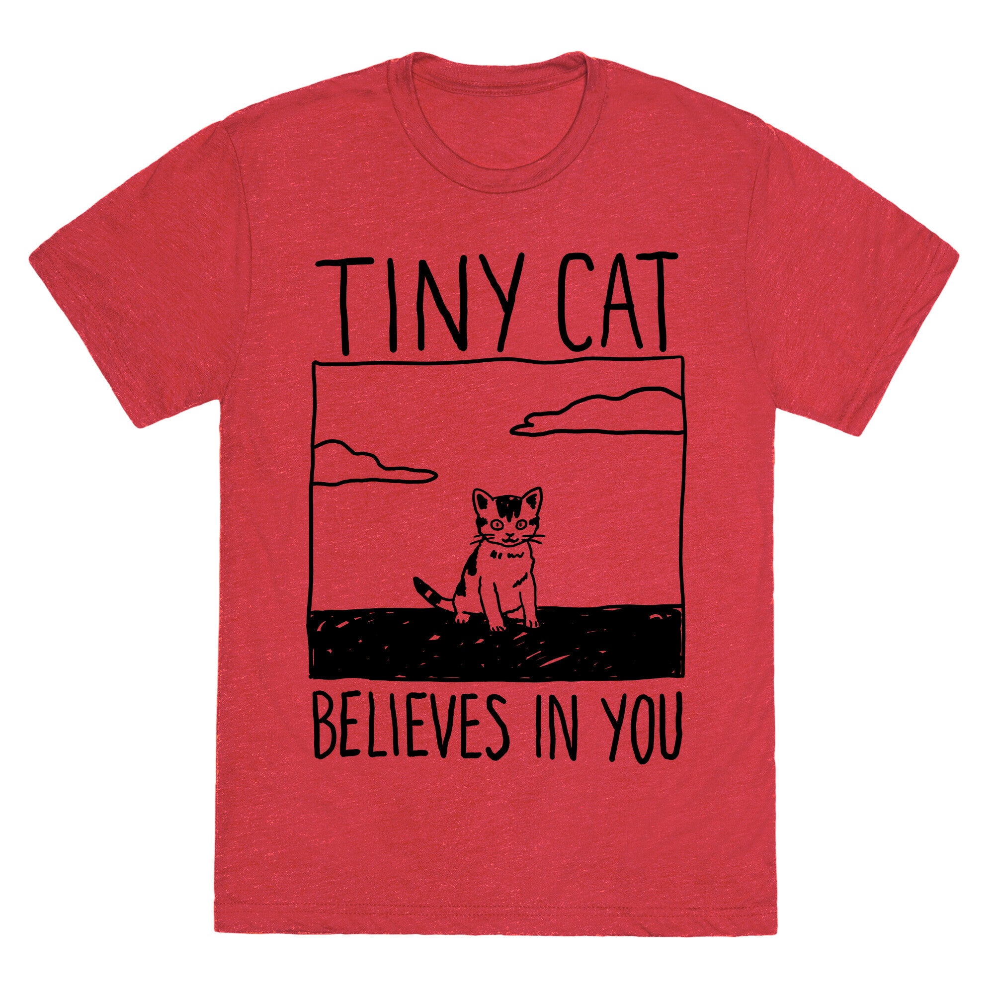 Tiny Cat Believes In You Unisex Triblend Tee