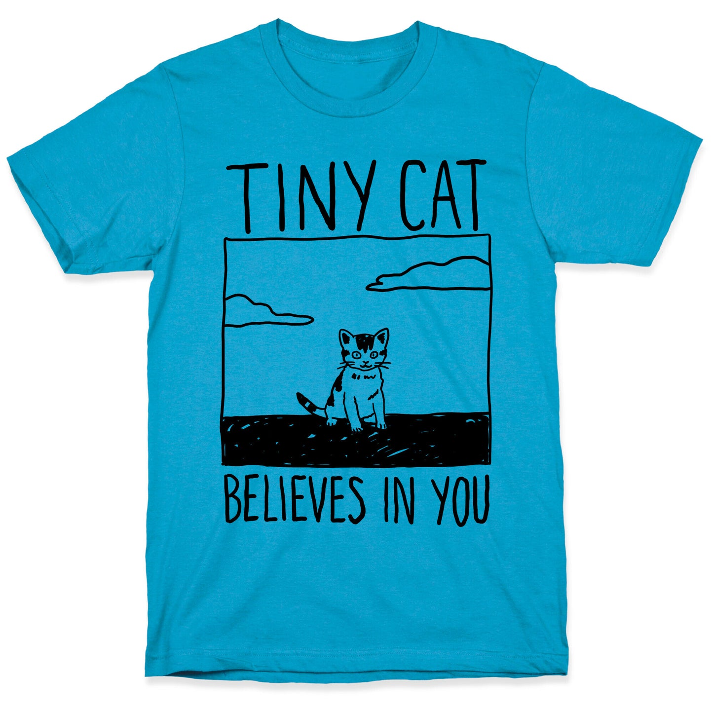 Tiny Cat Believes In You Unisex Triblend Tee