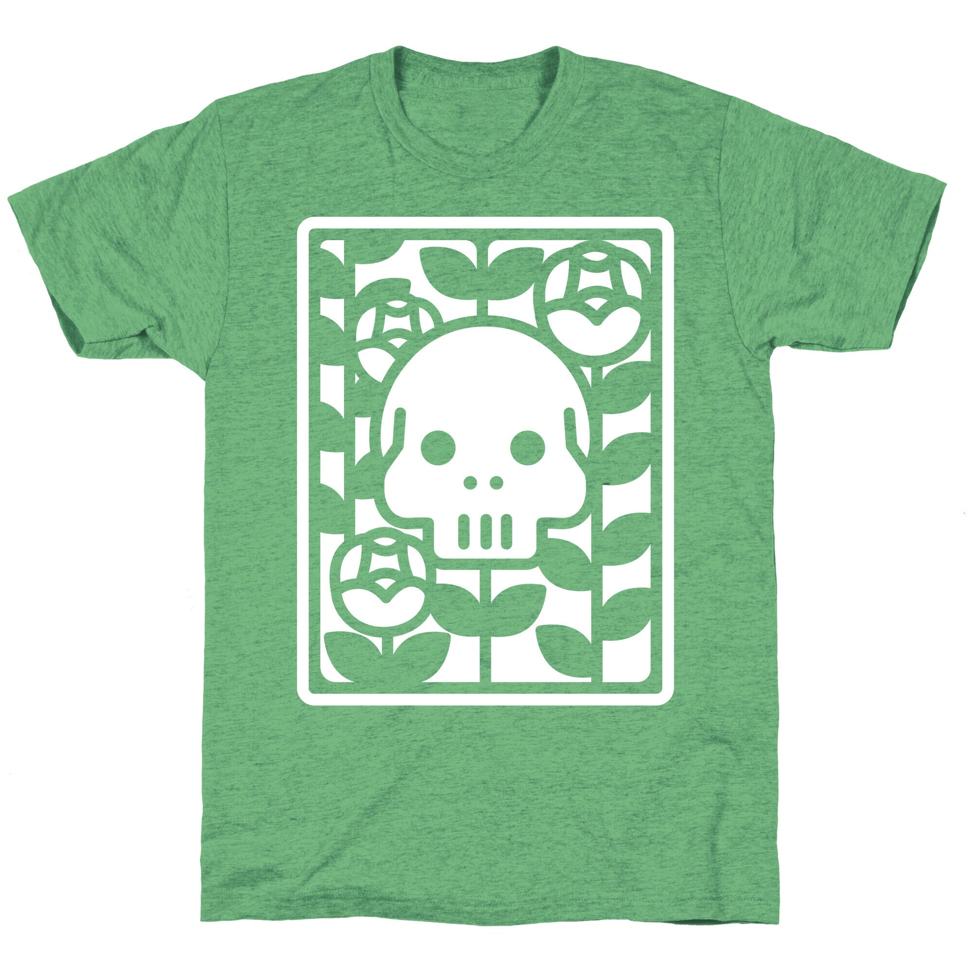 Flower Skull White Unisex Triblend Tee