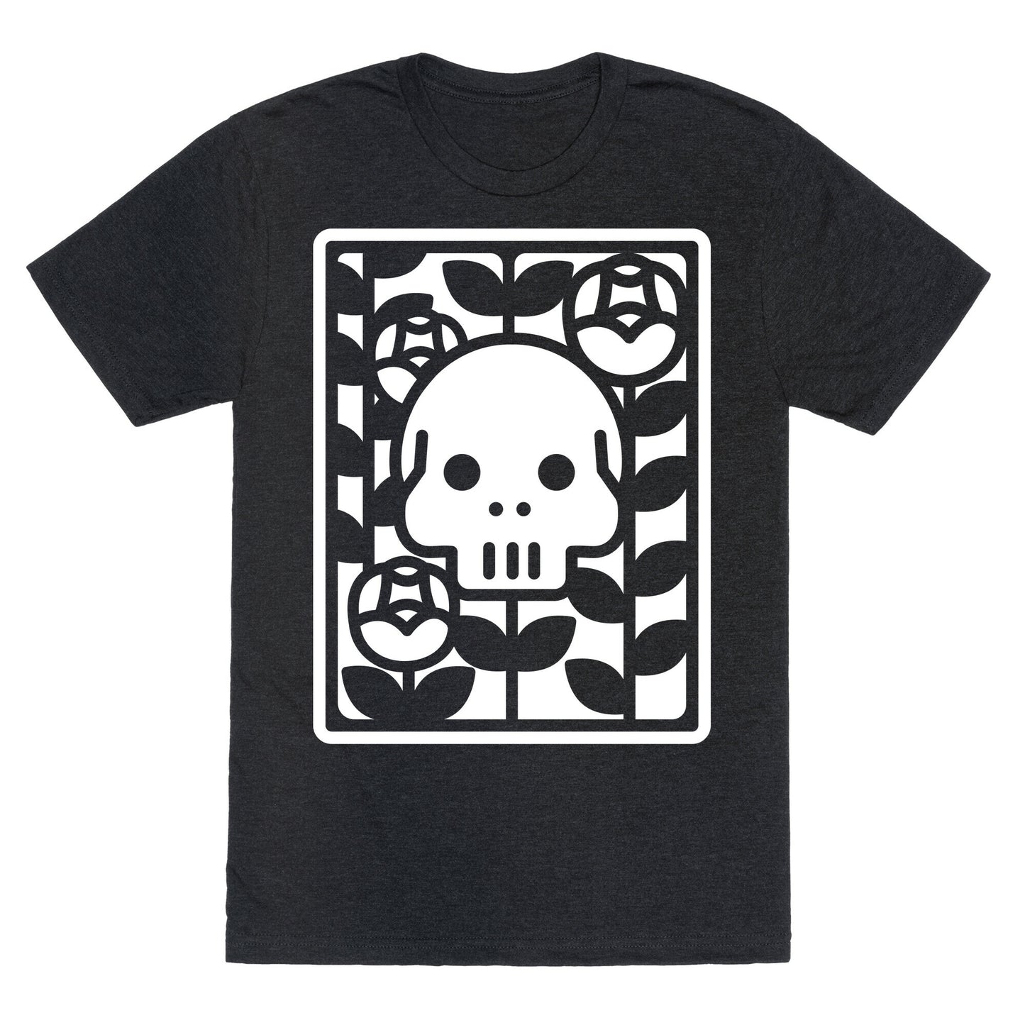 Flower Skull White Unisex Triblend Tee