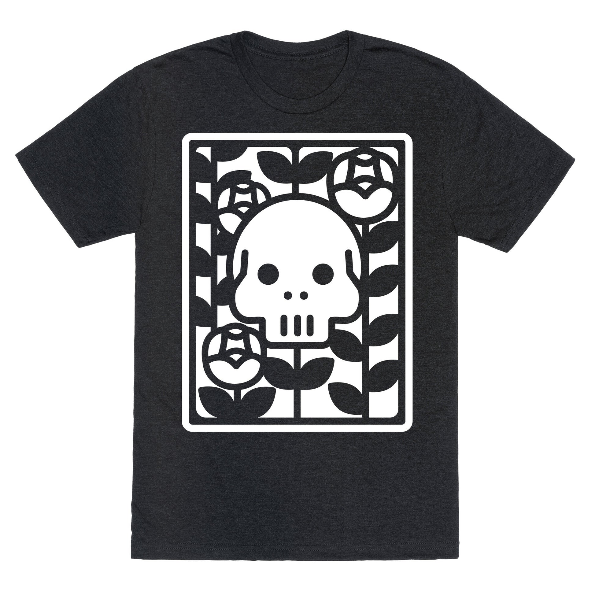 Flower Skull White Unisex Triblend Tee