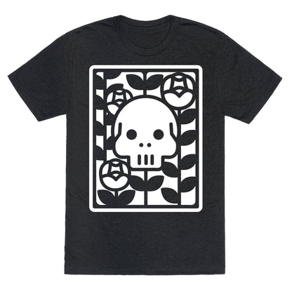 Flower Skull White Unisex Triblend Tee