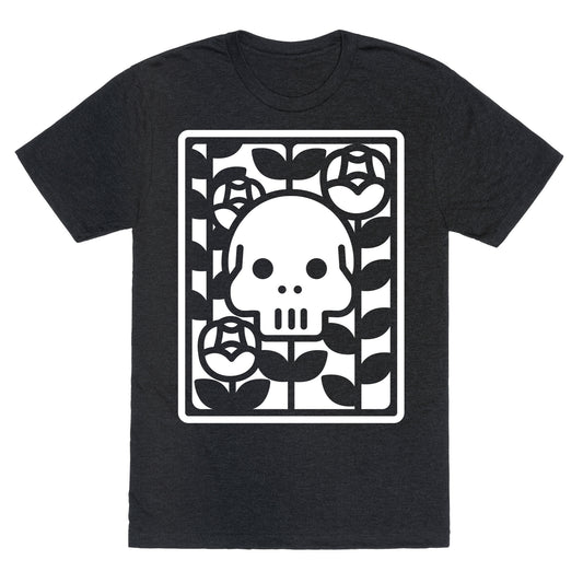 Flower Skull White Unisex Triblend Tee