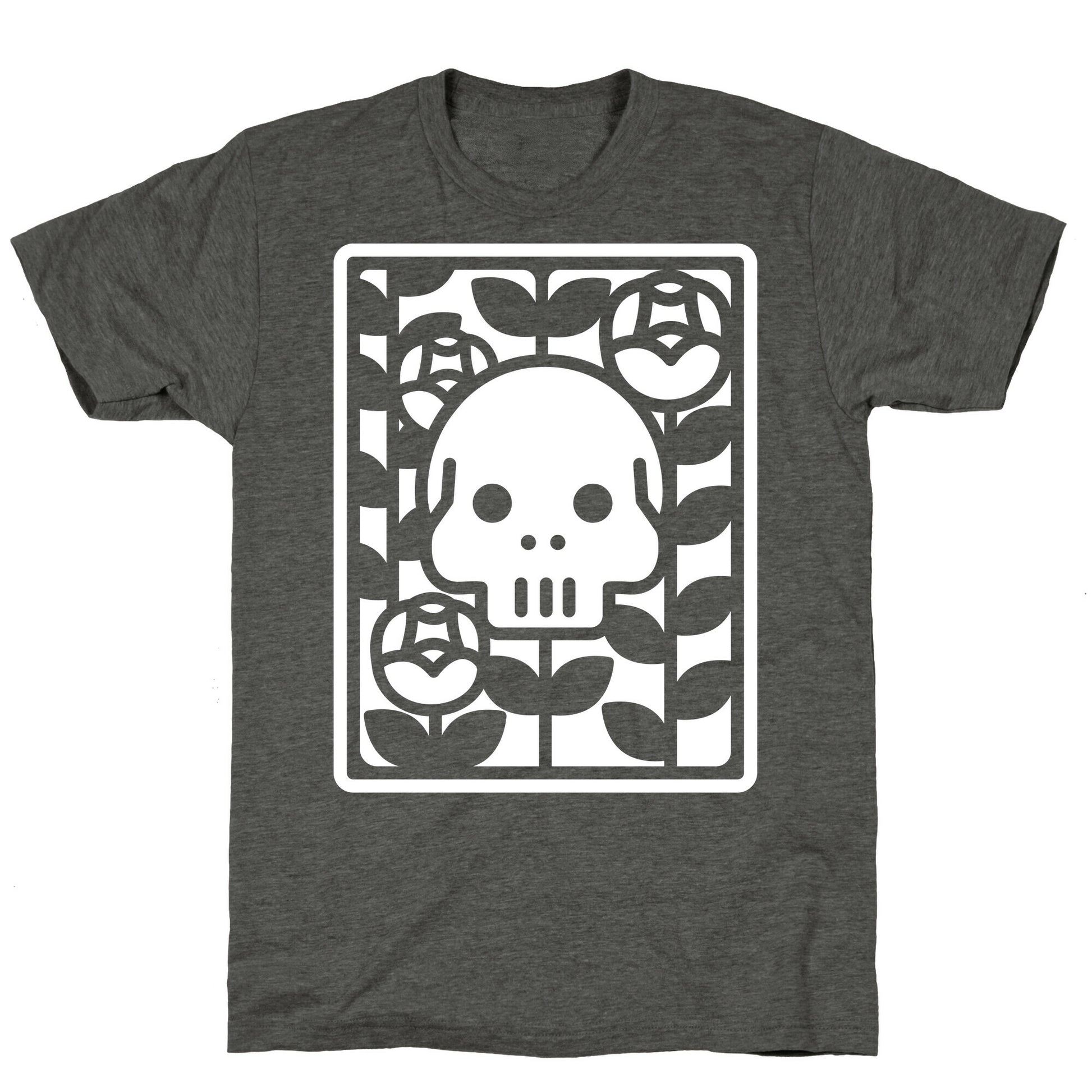 Flower Skull White Unisex Triblend Tee