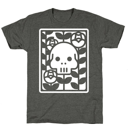 Flower Skull White Unisex Triblend Tee