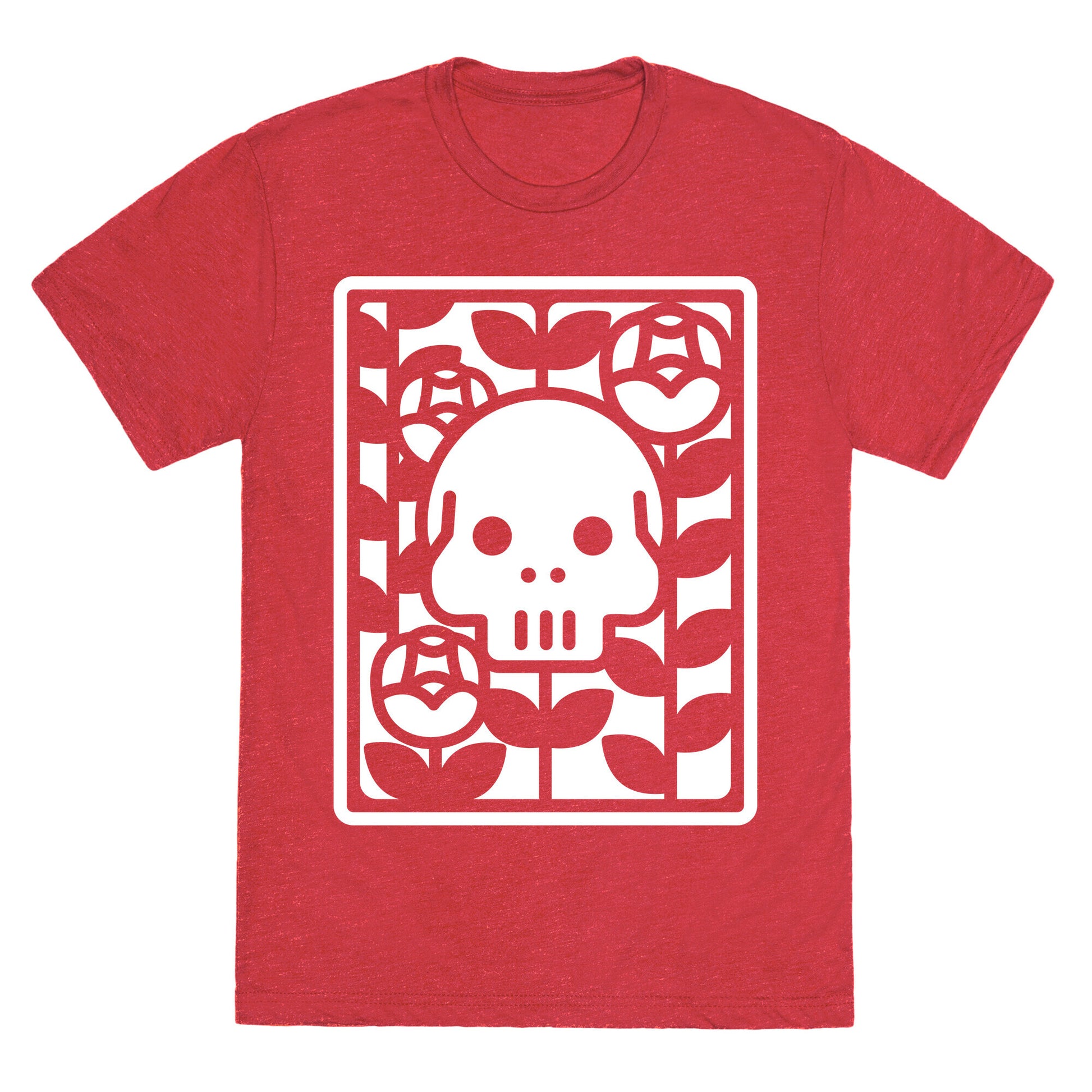 Flower Skull White Unisex Triblend Tee