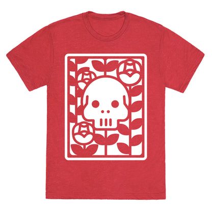 Flower Skull White Unisex Triblend Tee