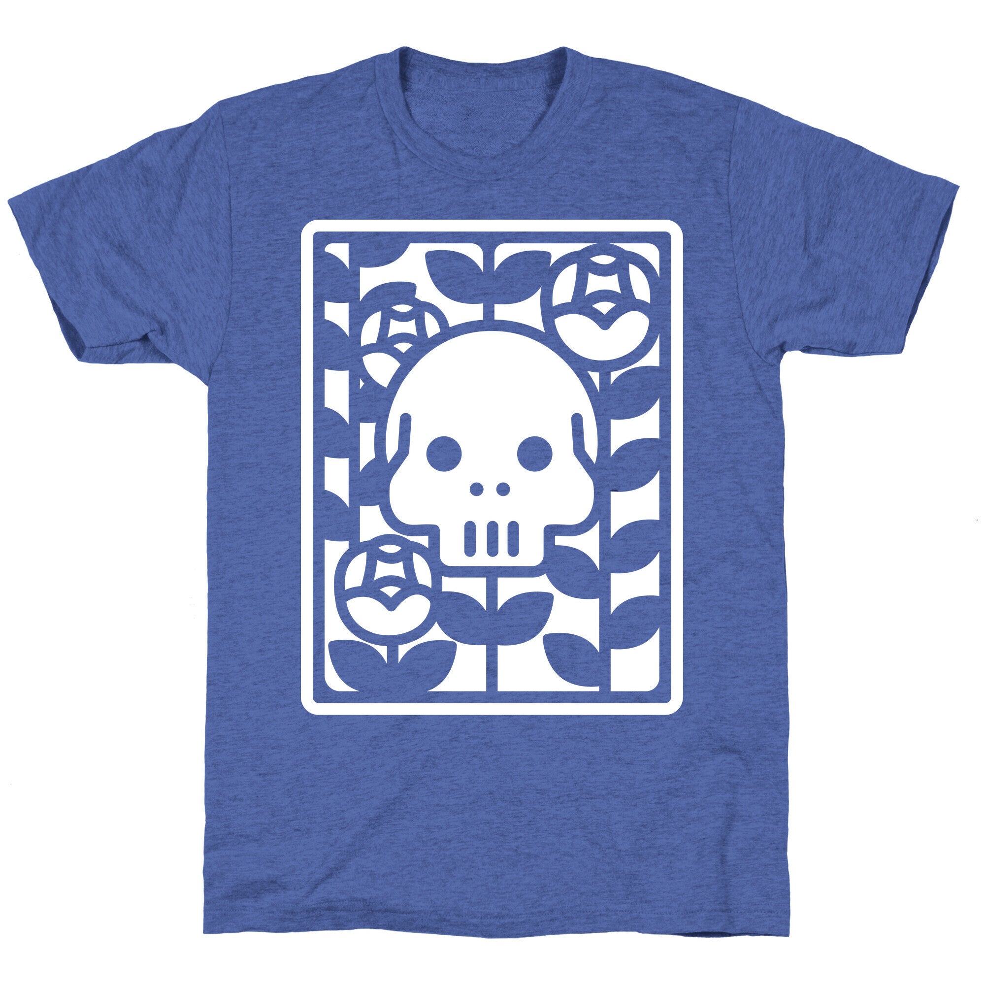 Flower Skull White Unisex Triblend Tee