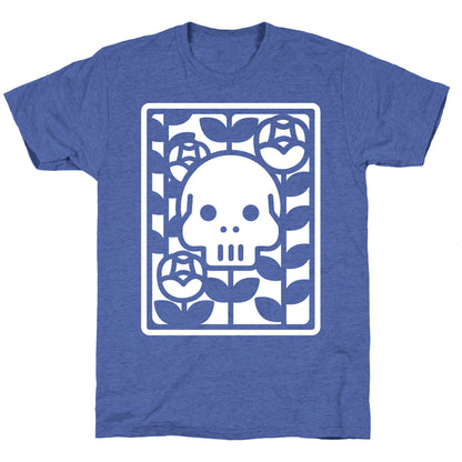 Flower Skull White Unisex Triblend Tee
