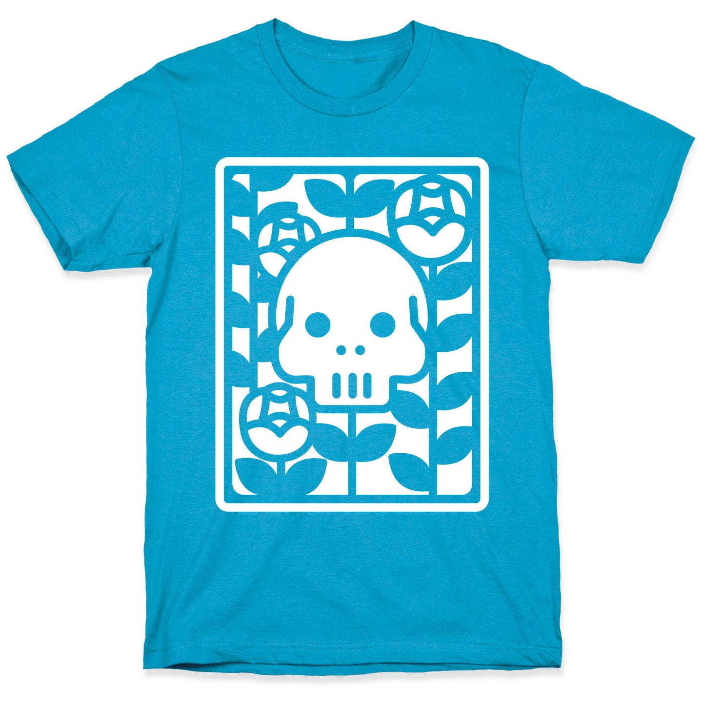 Flower Skull White Unisex Triblend Tee