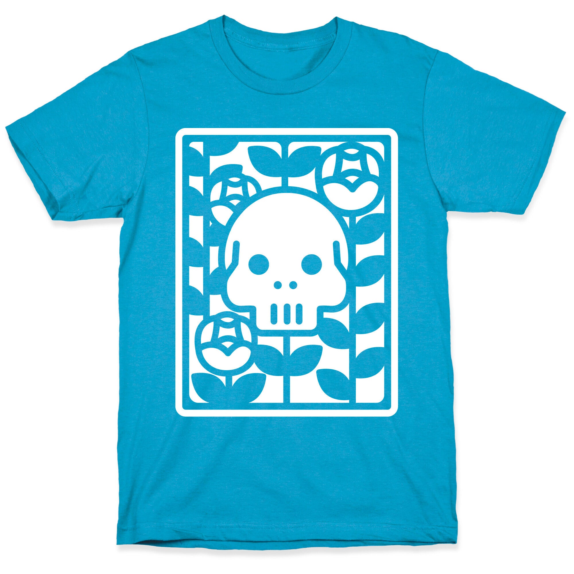 Flower Skull White Unisex Triblend Tee