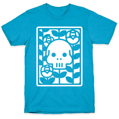 Flower Skull White Unisex Triblend Tee