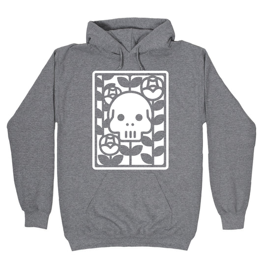 Flower Skull White Hoodie