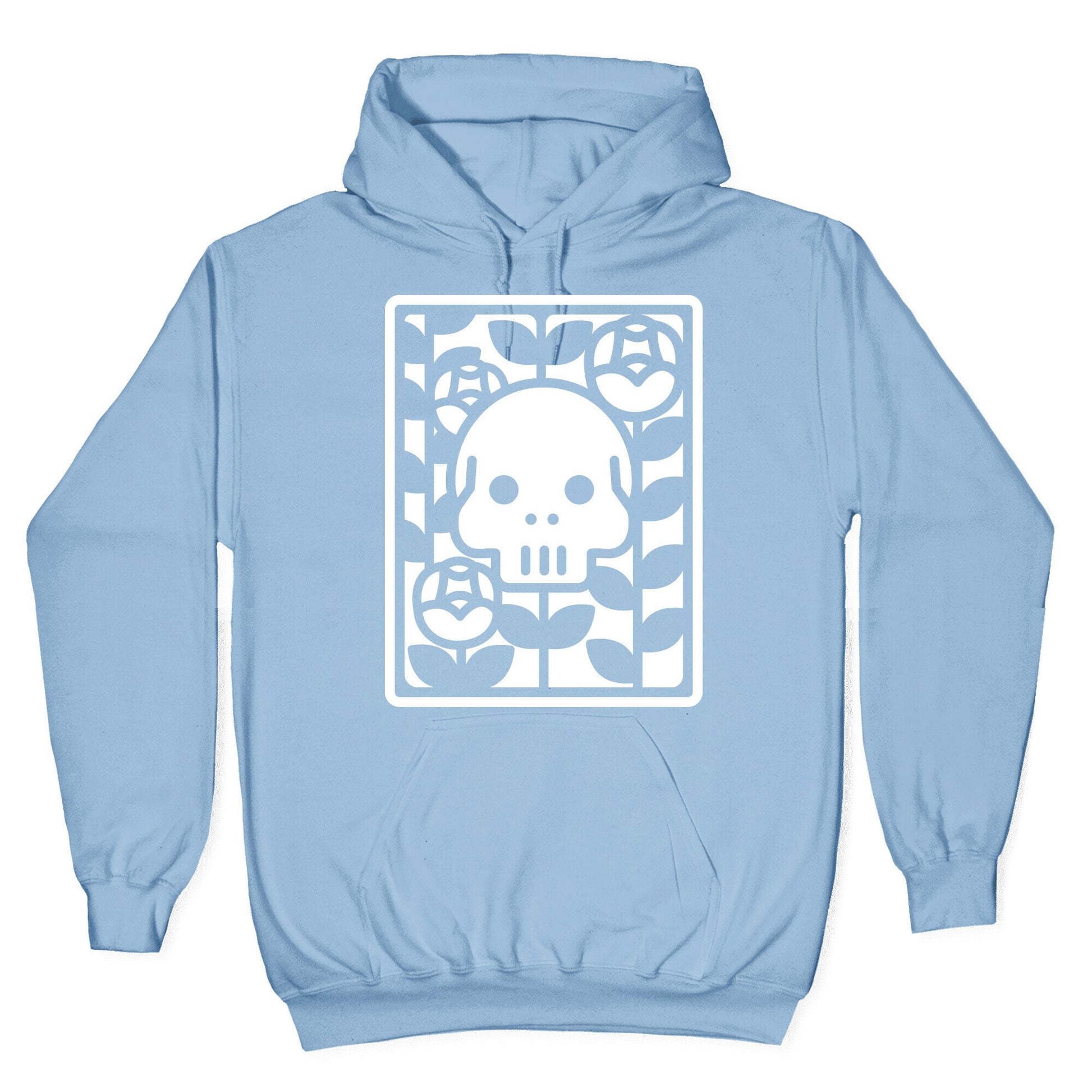 Flower Skull White Hoodie