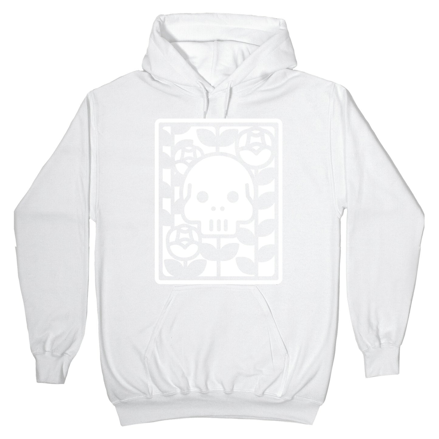 Flower Skull White Hoodie